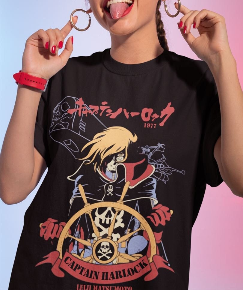 キャプテンハーロック Tシャツ L半袖 CAPTAIN HARLOCK 松本零士 キャプテンハーロック Tシャツ L半袖 CAPTAIN HARLOCK 松本零士