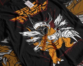 Metal Greymon T-shirt - agumon - Greymon Shirt - Koromon - Wargreymon - Botamon