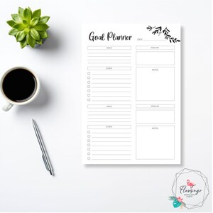 Printable Goal Planner A4, A5, Letter, PDF