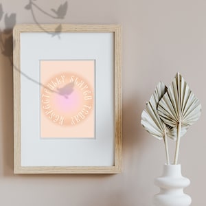 Orange and Pink Aura Poster, Trendy Aura Wall Decor, Respectfully Slayed Today, Aesthetic Printable Poster.
