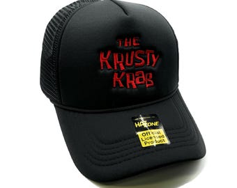 Krusty Krab Mesh Trucker Hat Snapback (Black)