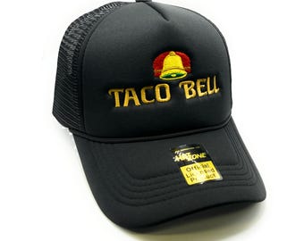 Retro Taco Bell Mesh Trucker Hat Snapback (Black)