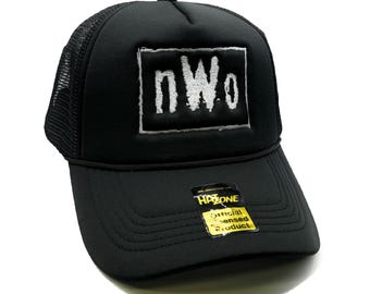 Wrestling NWO Mesh Trucker Hat Snapback (Black)
