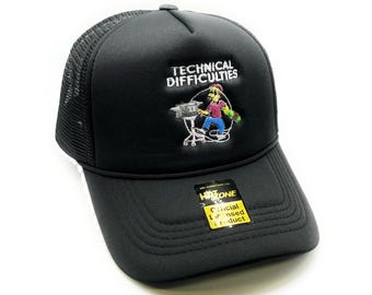 Technical Difficulties Mesh Trucker Hat Snapback (Black)