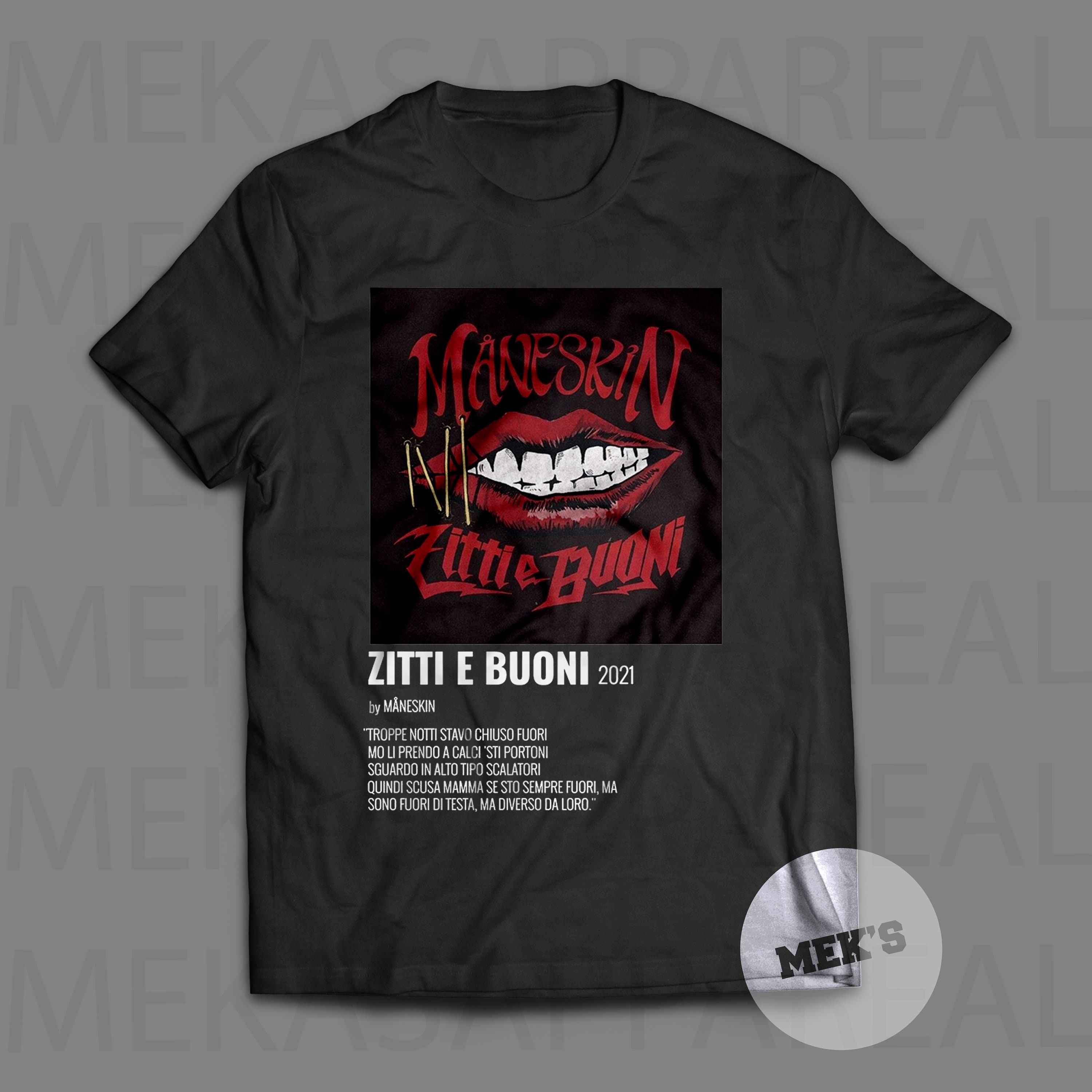 T-shirt Maglietta Dei MANESKIN Cotone Uomo Donna Bambino Maglia