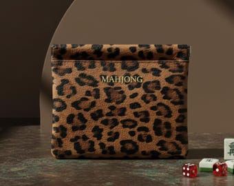 Personalized Mahjong Dice Pouch Mahjong Tile Storage Bag Accessories Case  Travel Mahjong Bag Game Night Organizer Gift for Mahjong Player