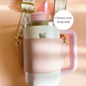 AUTOMIRE Letter Charm Accessories for Stanley Cup Water Bottle - Name ID  Letter Handle Charm For Stanley, Simple Modern Tumbler - Pink Heart Shape