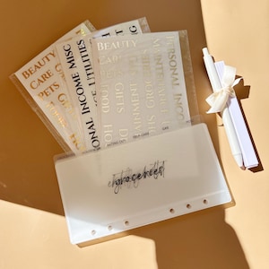 A6 Budget Binder Cash Stuffing Set Aesthetic Stationery Bundle Sinking Funds Matte Spend Category Envelopes Budgeting Kit for Daughter