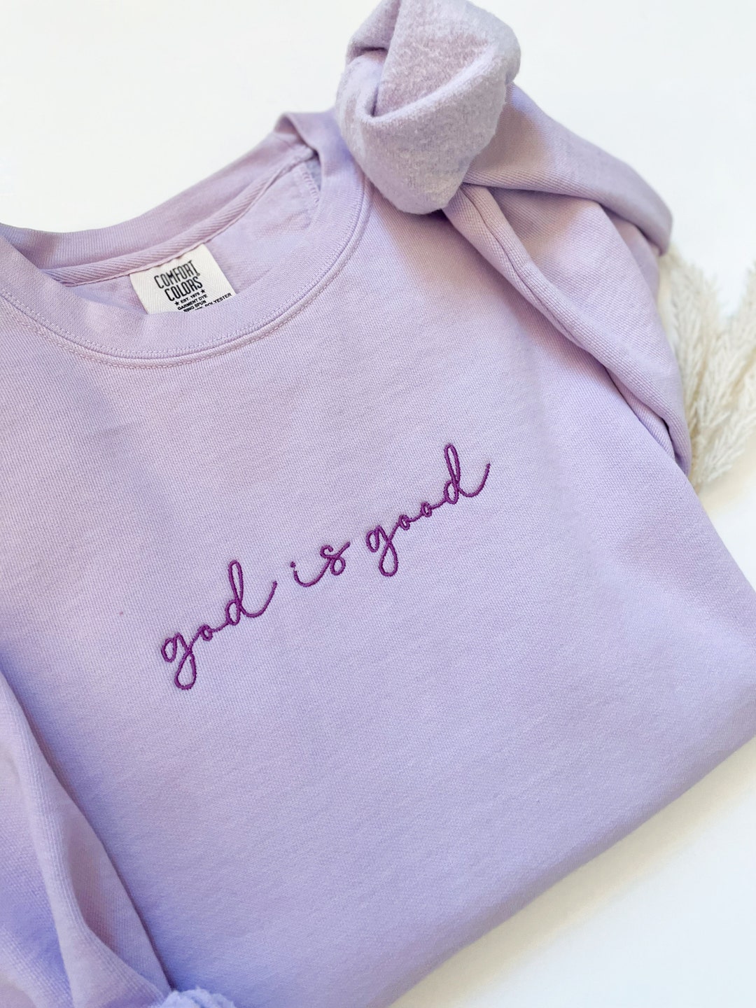 Christian Crewneck Embroidered Sweatshirt Faith Embroidered - Etsy