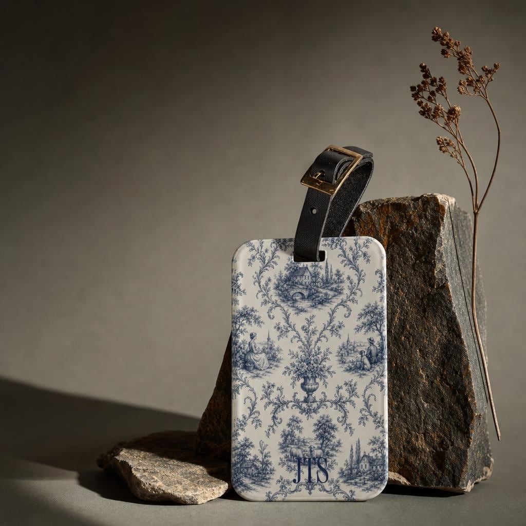 Personalized luggage name tag for vacation custom travel bag luggage tag backpack ID holder for suitcase acrylic french toile luggage tag