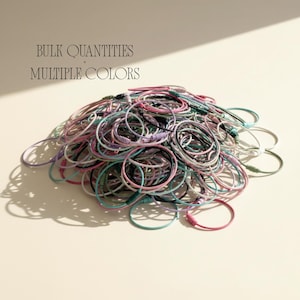 Colored Stainless Steel Wire Ring Luggage Tag Ring Wire Rope Keyring Supply Cable Keychain Colored Metal Loop Accessory Ring for Beach Bag