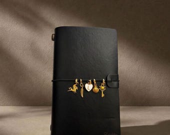 Personalized leather journal notebook custom engrave corporate new employee appreciation gift luxury company brand logo bulk marketing gift