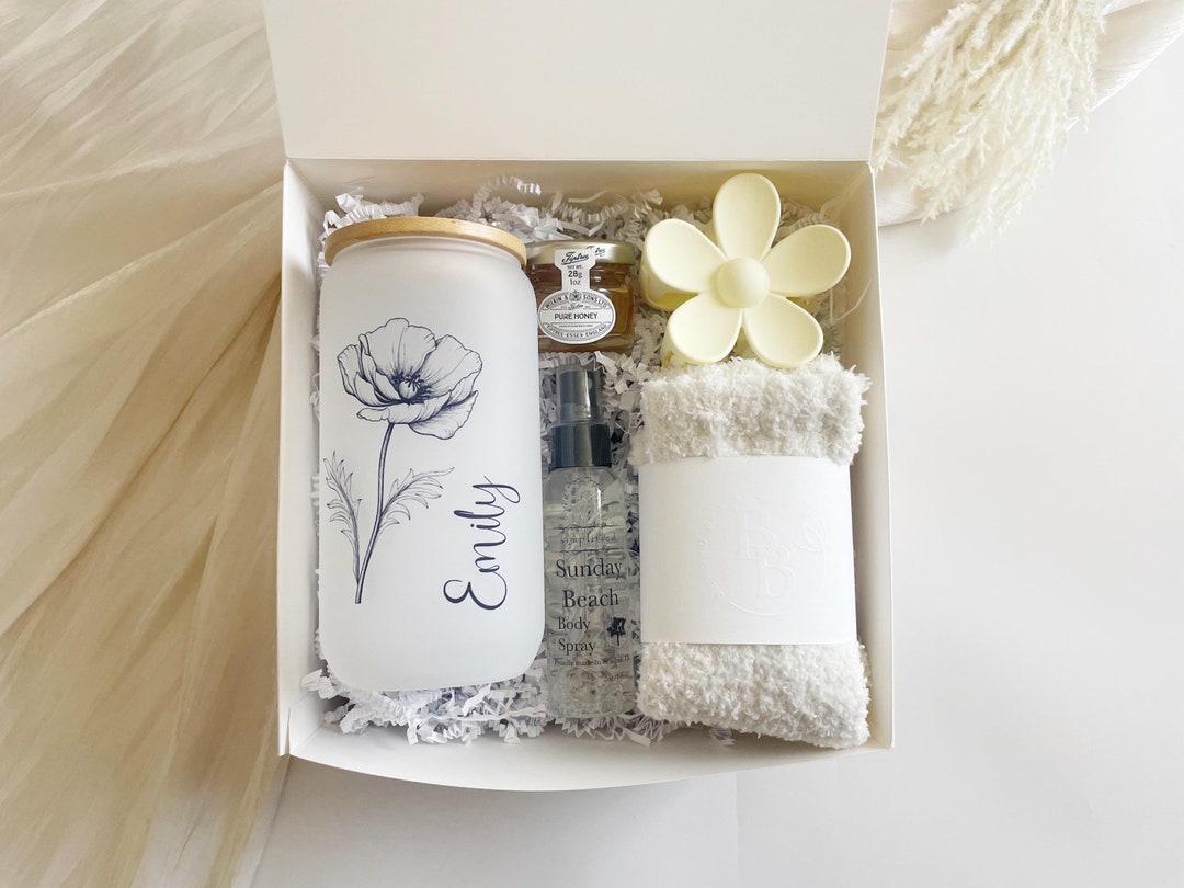 Personalized Birth Flower Birthday Gift Box for Sister Best Friend Gift ...