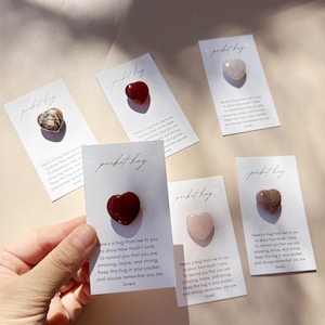Best Friend Daughter Gift Pocket Hug Emotional Support Token Gift for Encouragement Gift for Healing Rose Quartz Favor Gift for Mom Daughter