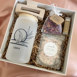 Zodiac Tumbler Gift Box Virgo Astrology Gift for Women Birthday Gift Box Horoscope Spa Box Zodiac Gift Set Custom Zodiac Sign Birthday Gift