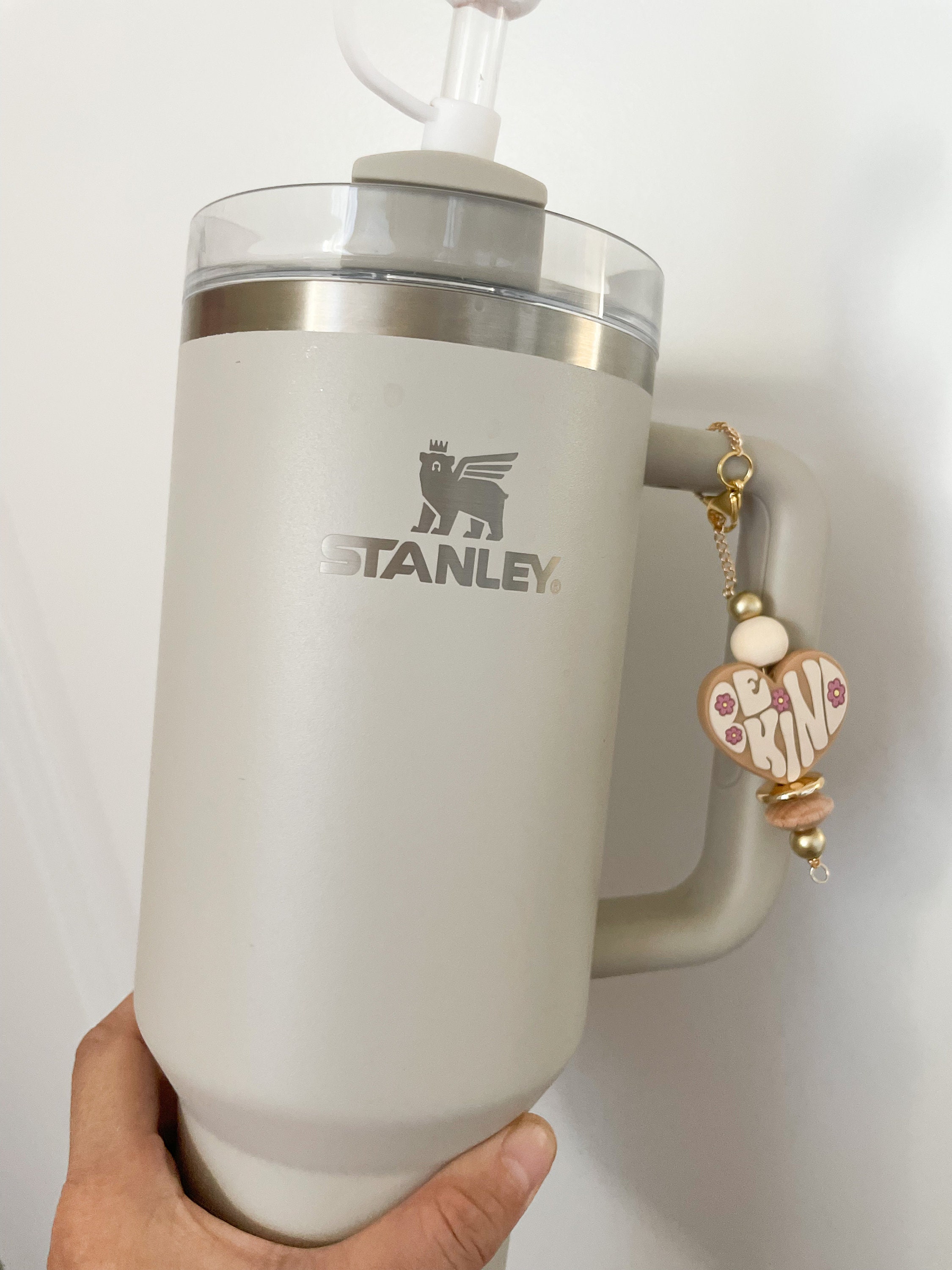 Keepamor Letter Charms Accessories for Stanley 40 oz/30 oz Tumbler with  Handle, 14K Real Gold Plated Name Id Letter Charm for Stanley Cup