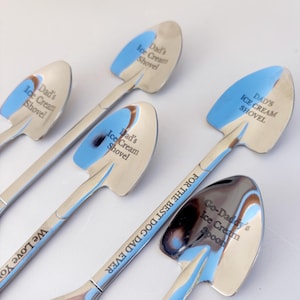 Personalized Ice Cream Grandpa Spoon Engraved Stainless Steel Dessert Shovel Spoon Unique Gift for Dad Fathers Day Sentimental Gift Idea image 12
