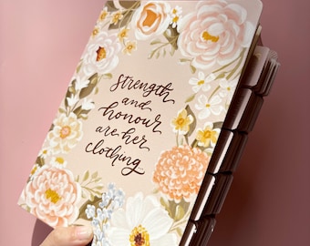 Pink Floral Tabbed Bible Gift for Christian Women First New Holy Bible Study Gift for Daughter Baptism Devotional Gift for Christian Mom