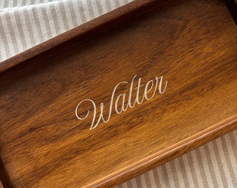 Personalized Wood Wedding Ring Tray Engraved Coffee Table Decor Groomsmen Gift Idea Organizer Tray Gift for Boyfriend Custom Car Key Storage