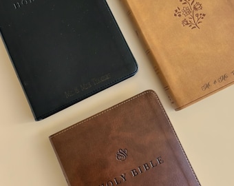 Personalized ESV Bible Engraved Holy Bible for Men First Bible Study Gift for Christian Men Church Ministry Group Custom Leadership Gift
