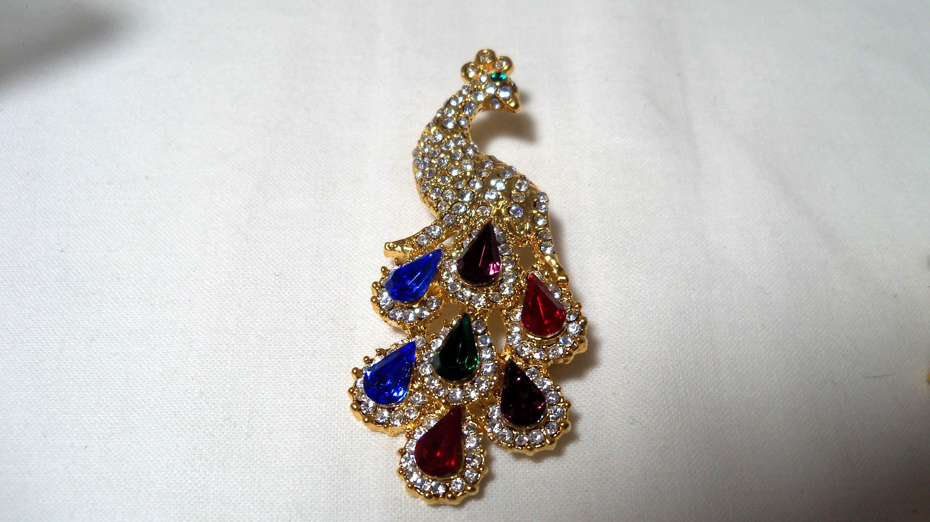Peacock Brooch Sparkle - Etsy