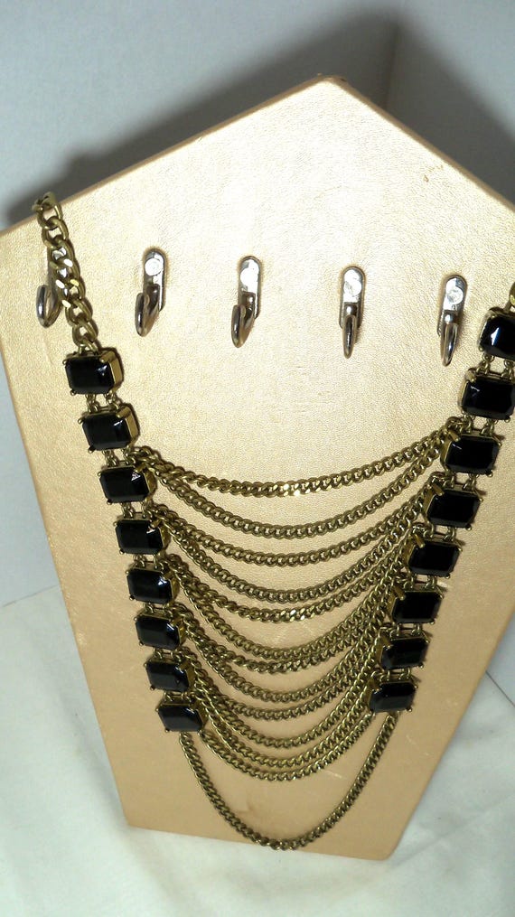 Vintage Dramatic Lane Bryant Statement Necklace R… - image 1