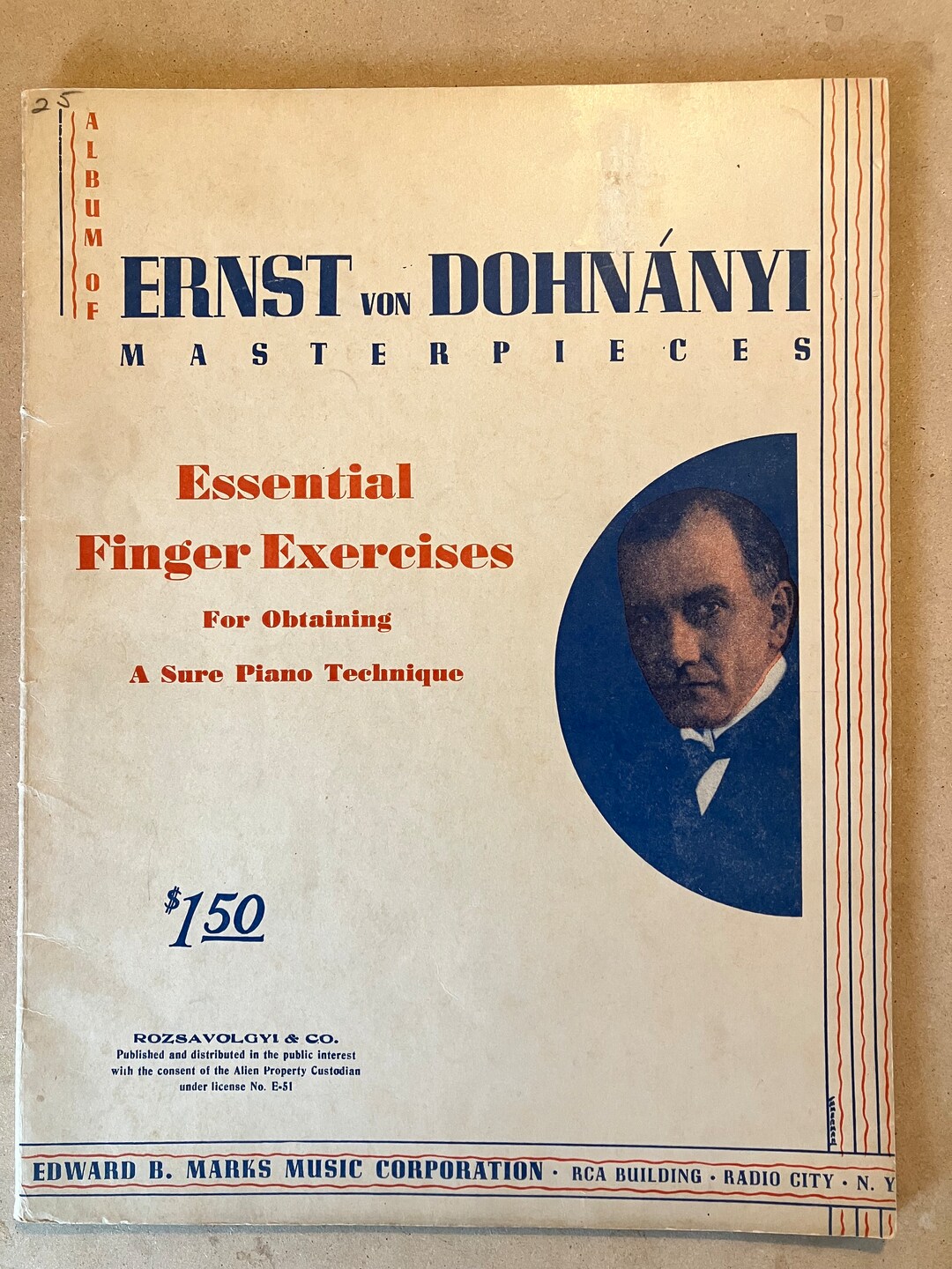 Vintage essential Finger Exercises for Obtaining A Sure Piano Etsy