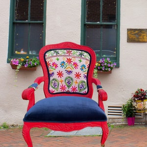 Customizable Otomi Statement Chair