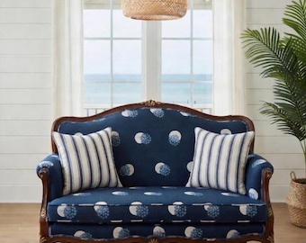 Antique Settee | Victorian Loveseat, Custom Fabric & Finish Choice