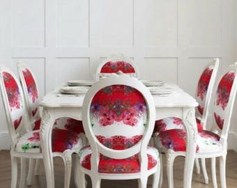 6 Custom Upholstered Dining Chairs | Handcrafted by Kelly Kate