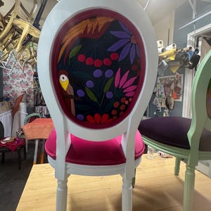 Custom Upholstered Kitchen Island Barstool | Handcrafted Artisan Seating with Mexican Textiles image 10
