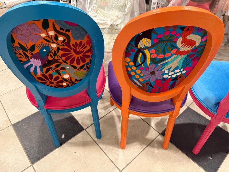 Custom Upholstered Kitchen Island Barstool | Handcrafted Artisan Seating with Mexican Textiles image 19
