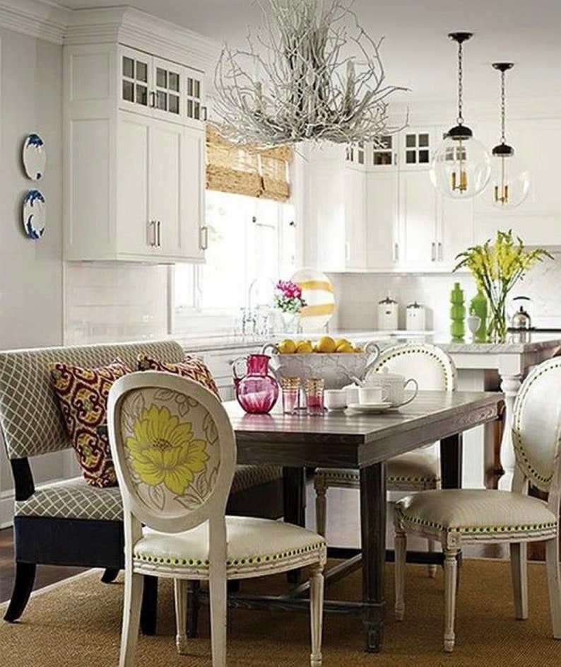 Boho Dining Chair and Settee Set Etsy