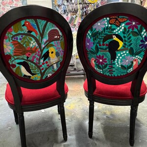 Custom Upholstered Kitchen Island Barstool | Handcrafted Artisan Seating with Mexican Textiles image 11