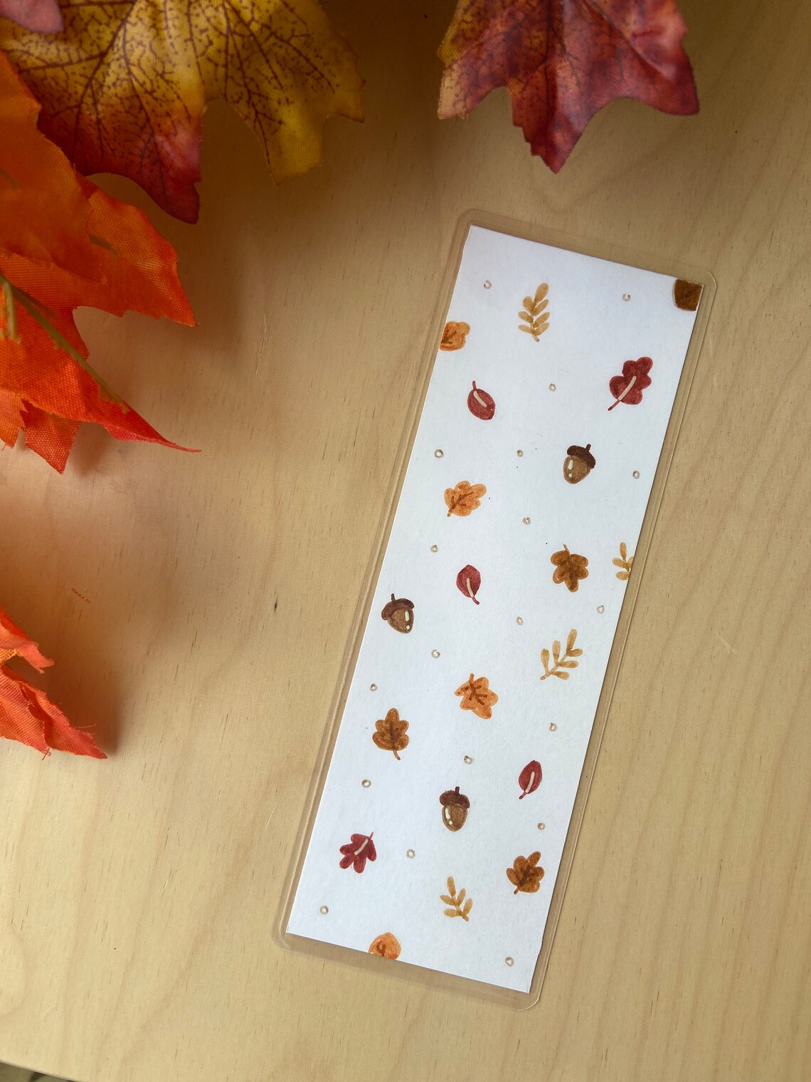 Autumn Leaves Bookmark Handmade Fall Aesthetic Reading - Etsy