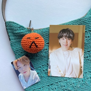 Crochet Suga Agust D Tour Yoongi tangerine keychain, BTS keychain, Yoongi Keychain, Agust D Tour Keychain,Bts Merch, Bag Charm,BTS Bag Charm