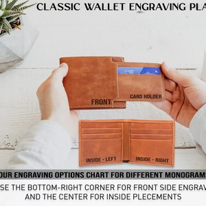 Personalized Wallet, Engraved Mens Wallet, Leather Wallet For Men, Custom Wallet For Mem, Boyfriends Gift,Valentines Day Gift, Fathers Day image 10