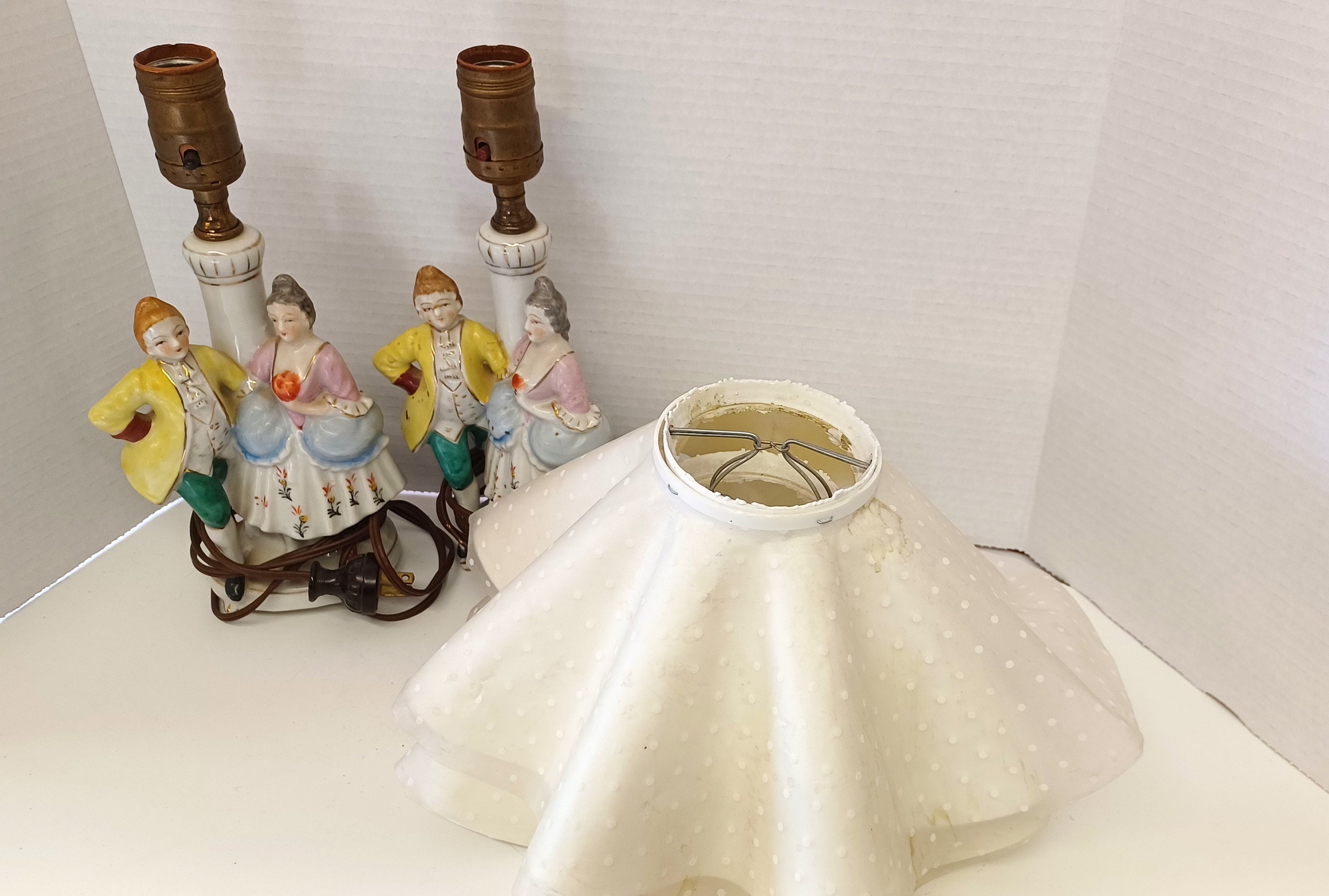 Occupied Japan Lamps Set of 2 Etsy