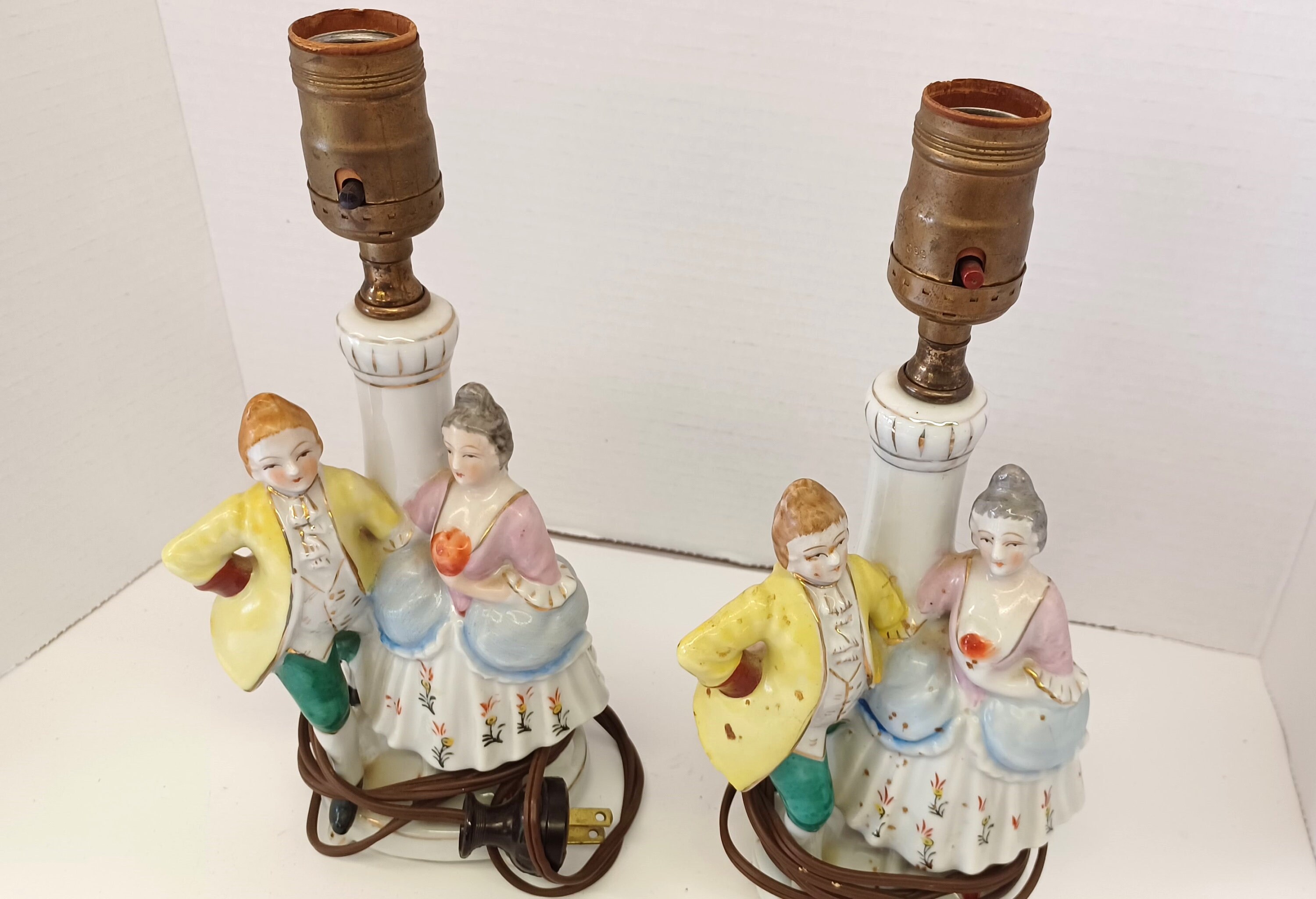 Occupied Japan Lamps Set of 2 Etsy