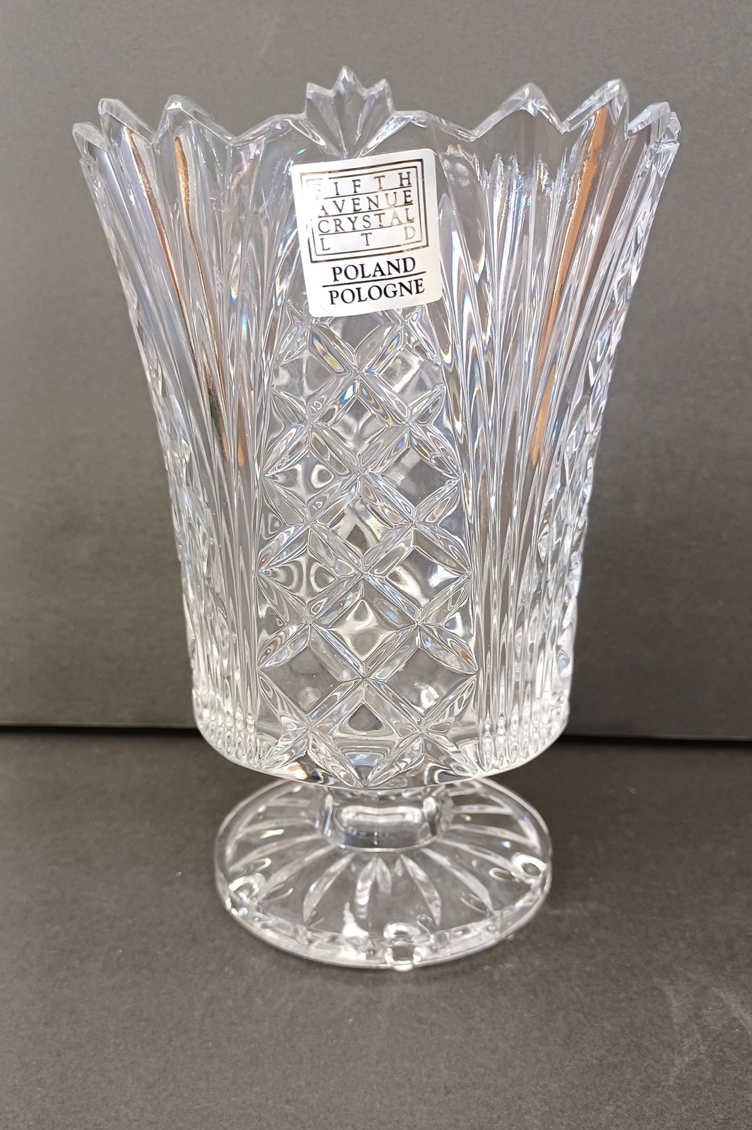 Vintage Fifth Avenue Crystal Vase/candleholder, Made in Poland Etsy