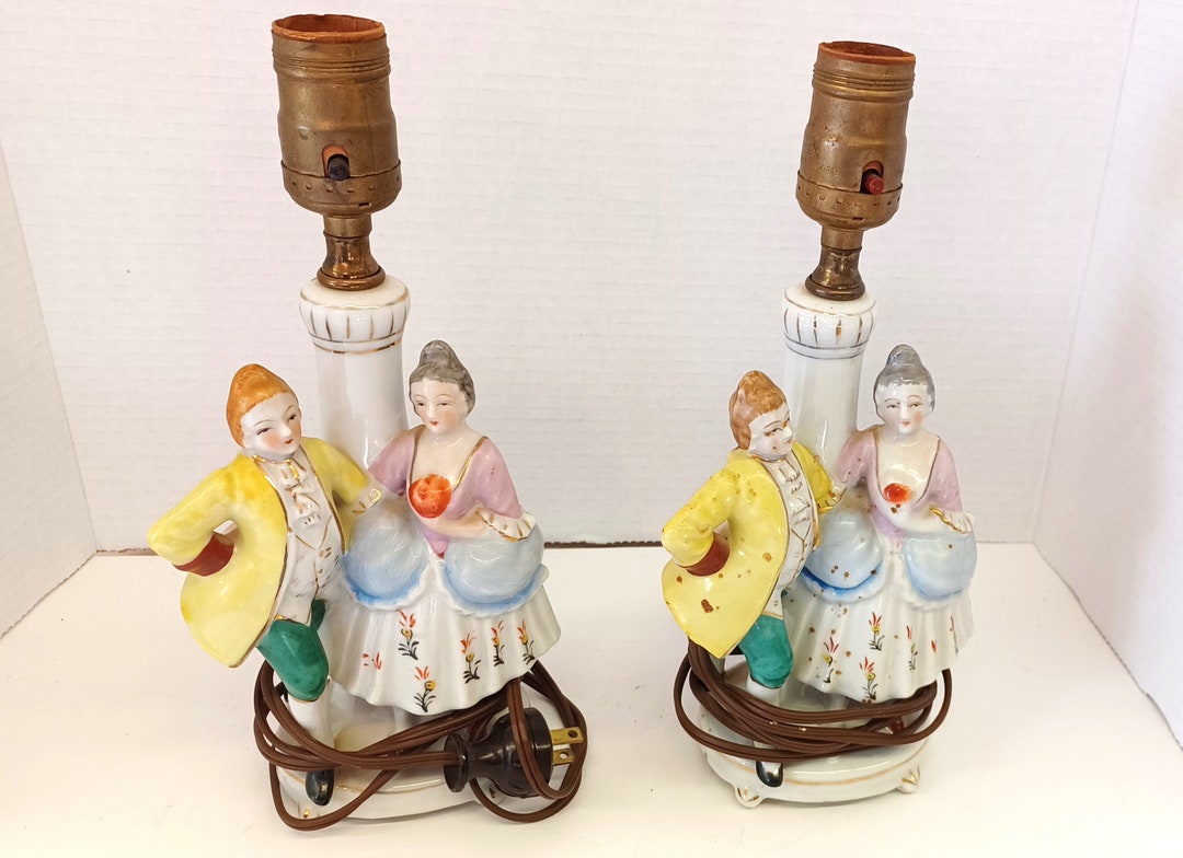 Occupied Japan Lamps Set of 2 Etsy
