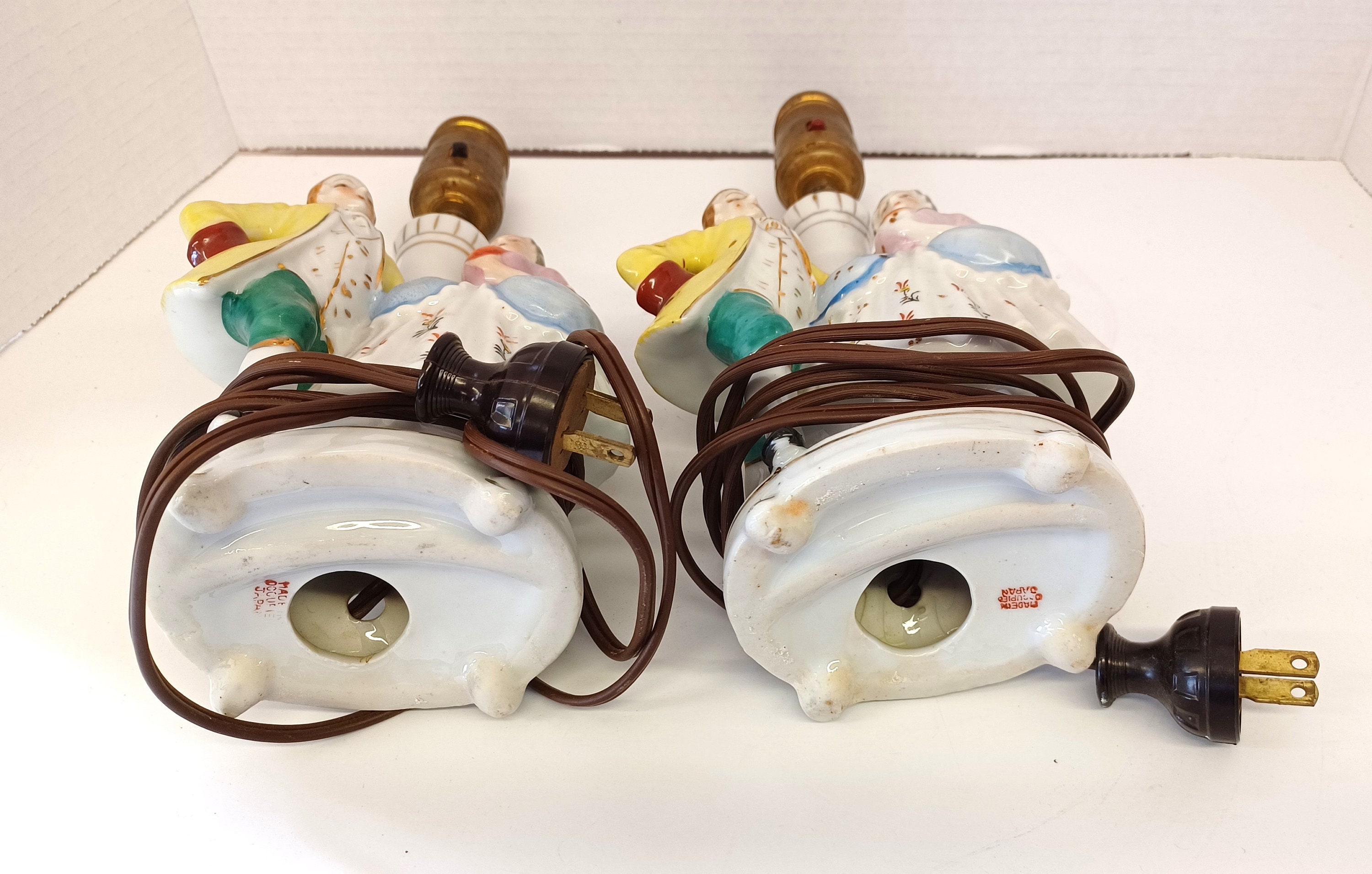 Occupied Japan Lamps Set of 2 Etsy