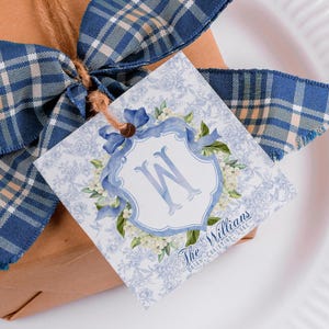 Monogram visitekaartje, cadeaukaartje, bijlagekaart volwassen, familiekaart, gepersonaliseerd, vierkant cadeaukaartje, bijlagekaart vrouwen, digitaal, bewerkbaar