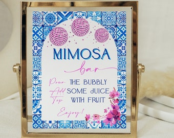 Mamma Mia Bachelorette Mimosa Bar Sign, Mamma Mia Party, Disco, Hen Party, Digital, Non-Editable, PDF, Instant Download