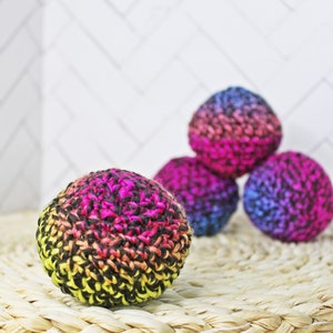 Crocheted Hacky Sacks, Rice Filled, Lightweight, Tight, Perfect Weight, Squishy, Kids & Adults, Beginners and Advanced Players, Gift Bags