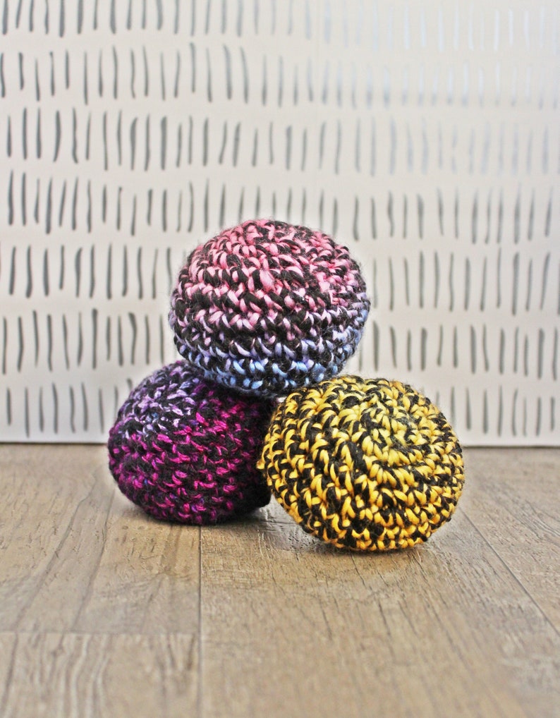Crochet Hacky Sacks Handmade Rice Filled Perfect Weight Etsy