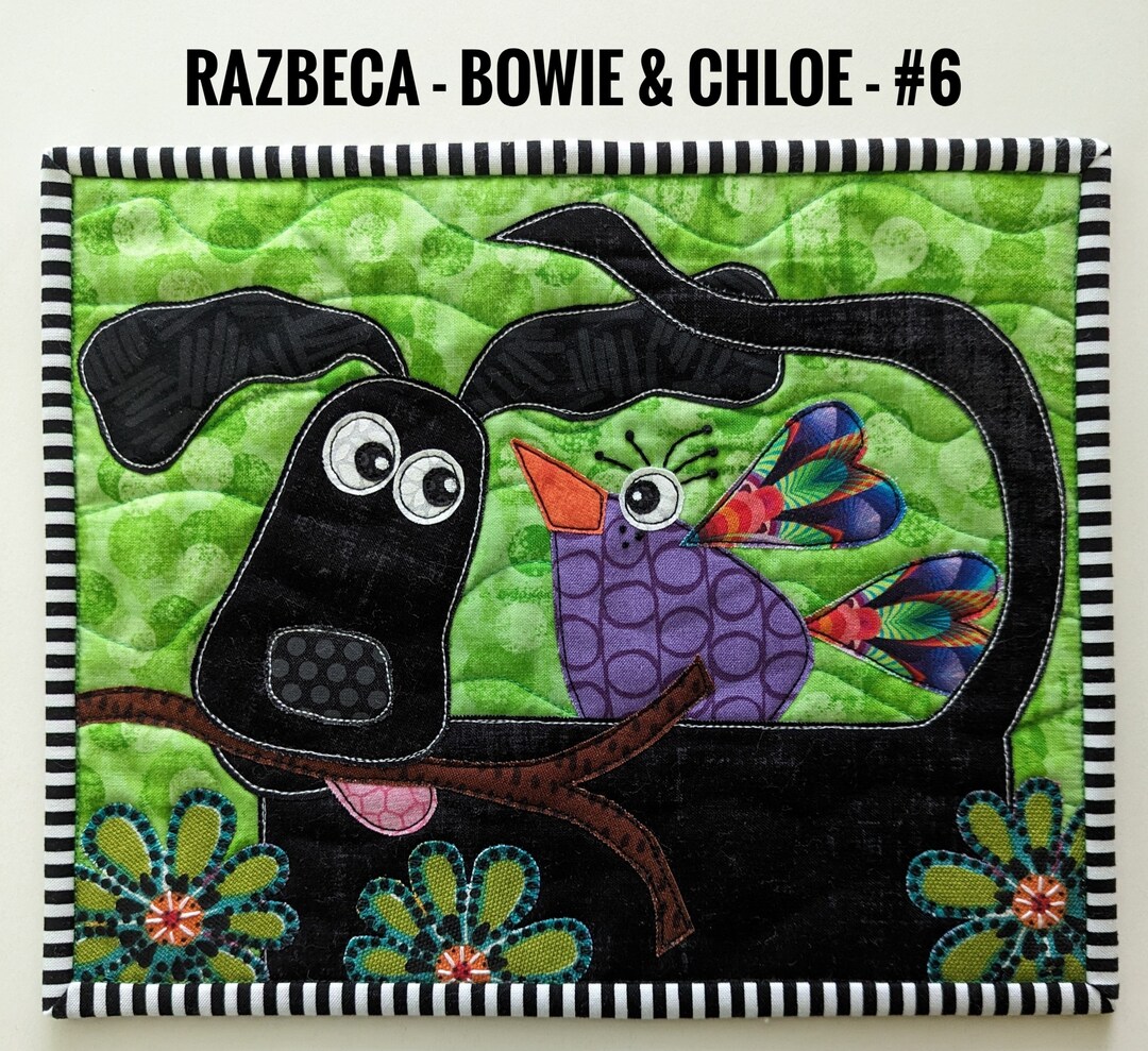 Bowie & Chloe_printed Pattern #6 - Full Color - Mini Quilt - Raw Edge ...