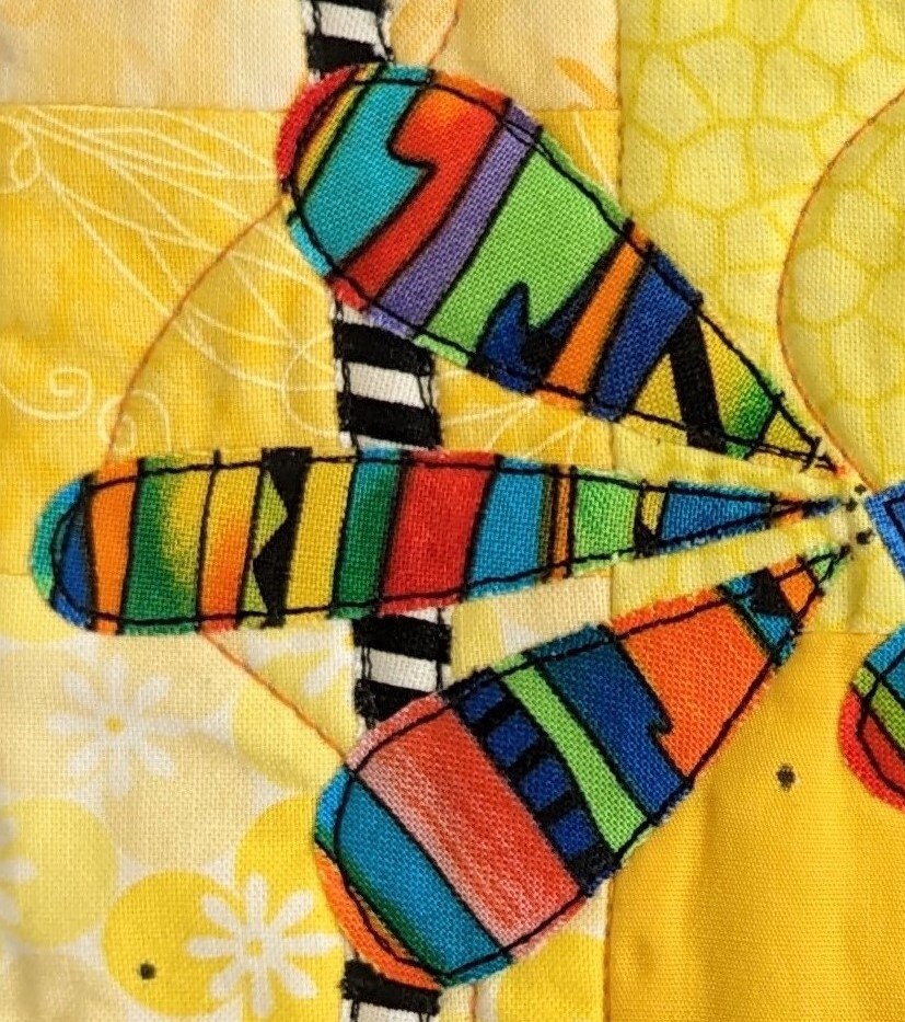 Perry_printed Full Color Pattern - Mini Quilt - Bird Pattern - Raw Edge ...