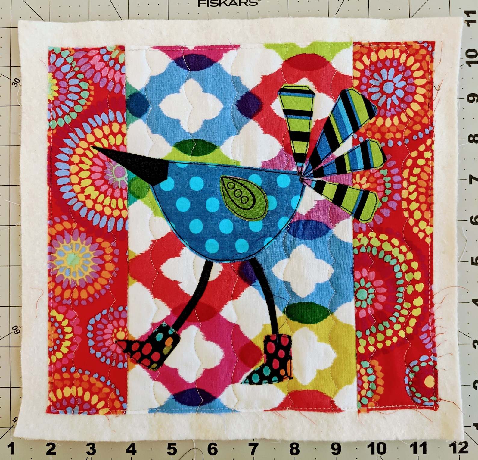 Olivia PDF Pattern - Full Color - Mini Quilt - Quilt Block - Bird ...