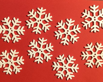 ASSORTED SIZES -  Snowflake Buttons 8/pk - RazBeca
